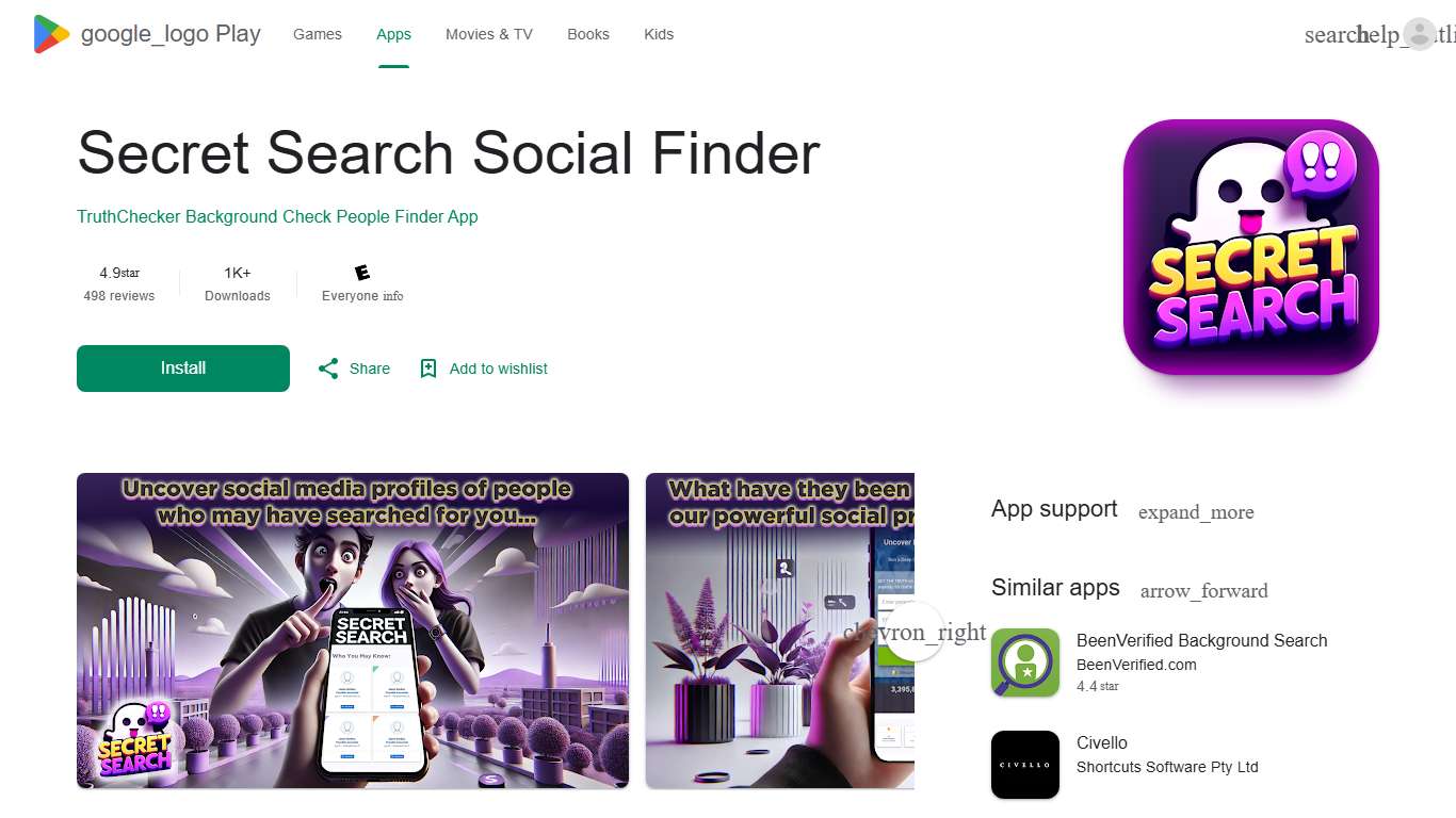 Secret Search Social Finder - Apps on Google Play