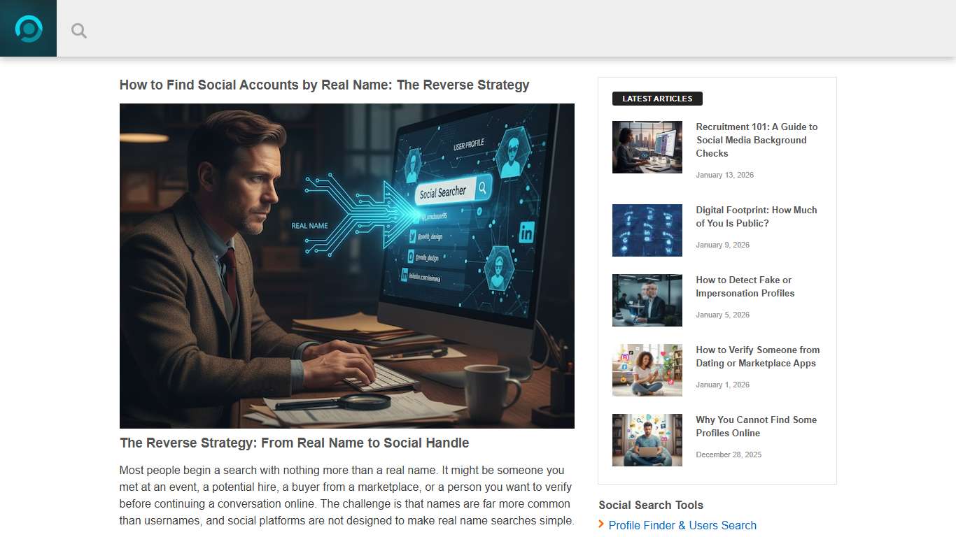 How to Find Social Accounts by Real Name: The Reverse Strategy